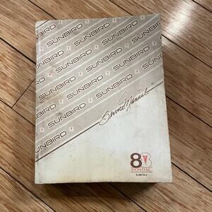 Original Factory 1988 Pontiac Sunbird Service Manual vehicle